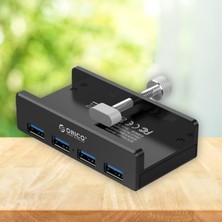 Beloving Taşınabilir Alüminyum 4 Bağlantı Noktası USB 3.0 Hub Ayrıştırıcı Klips Tipi Bilgisayar Dizüstü Bilgisayar (Yurt Dışından)