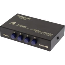 Beloving 1priece 4port USB Mini Paylaş Anahtarı Hub Hub Ayrıştırıcı Manuel Metal (Yurt Dışından)