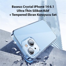 Baseus Crystal iPhone 14 6.1 Ultra-Thin Silikon Kılıf + Tempered Ekran Koruyucu Set