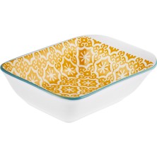 Karaca Floral Sarı Rectangle Çerezlik/sosluk 10 cm