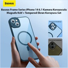 Baseus Frame Series iPhone 14 6.1 Kamera Koruyuculu Magsafe Kılıf + Tempered Ekran Koruyucu Set