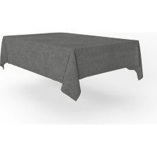 Goccia Kadife Dokulu Masa Örtüsü Gri Rengi