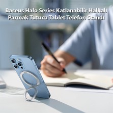 Baseus Halo Series Katlanabilir Halkalı Parmak Tutucu Tablet Telefon Standı Halka Telefon Tutucu SUCH000012