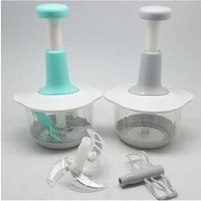 Megaw Basmalı Pratik Sebze Meyve Doğrayıcı Karıştırıcı El Rondosu Mavi