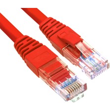 Cat6 Utp Patchcort 1 Metre 24 Avg Kırmızı Renk Bakır Patch Kablo