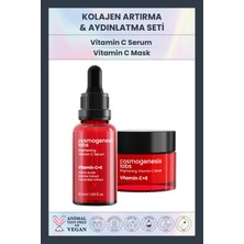 Cosmogenesis Labs Aydınlatıcı Eşitleyici C+E Vitamin Serum 30ML + C Vitamini Maske 50ML Yenileyici Nemlendirici Set