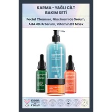 Cosmogenesis Labs Karma & Yağlı Cilt Bakım Seti - Peeling Serum Pürüzsüz Aydınlatıcı Görünüm