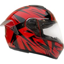 Zeus Kask ZS-811A Red Al-34 Black