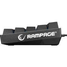 Rampage KB-RX63 ATOM Siyah Type-C RGB Backlight Brown Switch Mekanik Q 63 Tuşlu Mini Gaming Oyuncu Klavyesi