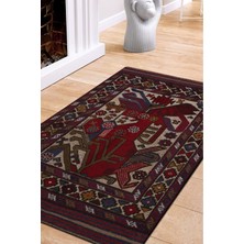 Naar Afgan Berceste Kırmızı El Dokuma Kilim 89X141 ~ 1.25 M2