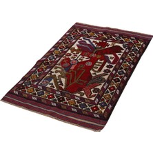 Naar Afgan Berceste Kırmızı El Dokuma Kilim 89X141 ~ 1.25 M2