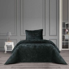 Karaca Home Lamia Petrol Kadife Tek Kişilik Yatak Örtüsü