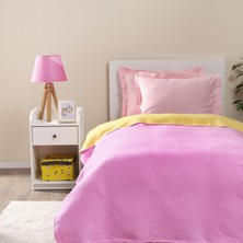 Karaca Home Young Candy Pembe-Sarı Double Face Tek Kişilik Battaniye
