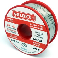 Soldex Lehim Teli 0.75 mm 200 Gr (SN60 PB40)