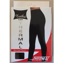 Tutku Kadın Termal Tayt 2XL Siyah Renk ile Yumuşak Kumaş Özellikleri Sunar