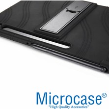 Microcase Samsung Tab S7 Plus T970 Tablet Standlı Silikon Kılıf - Siyah