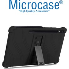 Microcase Samsung Tab S7 Plus T970 Tablet Standlı Silikon Kılıf - Siyah