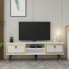 Zerka Concept Sandro Tv Ünitesi Tv Sehpa Beyaz-Altın
