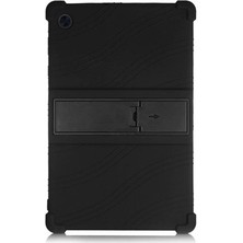 Microcase Lenovo Tab M10 Fhd Plus 10.3 Inch TB-X606 X606F Tablet Standlı Silikon Kılıf - Siyah