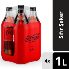 Coca-Cola Şekersiz İçecek Pet 4X1 L