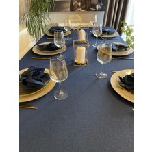 Decamor Home Simli Dertsiz Lacivert Masa Örtüsü