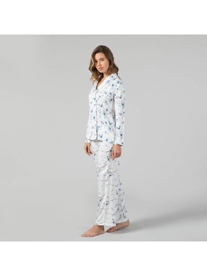 Chakra Graylen Pijama Takımı Gece Mavisi