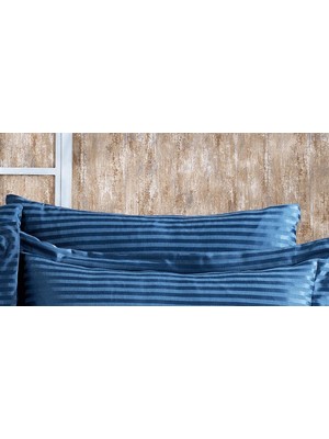 Finezza Bella Bambu Jakar Kumaş Indigo Ikili Oksford 60X80 cm Yastık KILIFI-1343