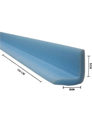 YGT Ambalaj L5X5 Mavi 100 cm 4 Adet Koruyucu Sünger Profil, Polietilen Köşe Koruyucu Kenar Koruyucu