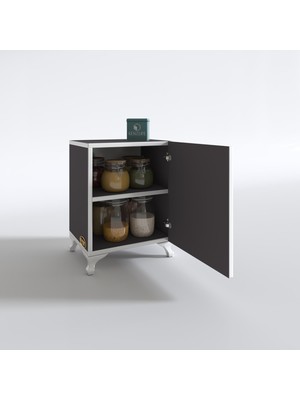 Kenzlife mutfak dolabı mine 048*030*032 gri kapaklı ayaklı banyo evrak ofis kitaplık ayakkabılık kiler