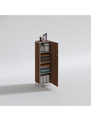 Kenzlife mutfak dolabı zehra 128*030*032 cvz kilitli ayaklı banyo evrak ofis kitaplık ayakkabılık kiler