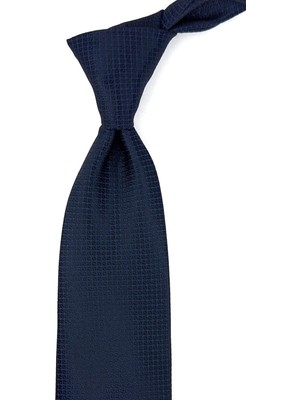 Kravatkolik Lacivert Nokta Desen Mendilli Klasik Kravat KK11108