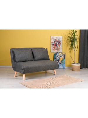 Pafu Folde 120 İkili Yataklı Katlanır Koltuk - Koyu Gri