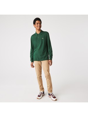 Lacoste Erkek Classic Fit Uzun Kollu Yeşil L1312 Polo