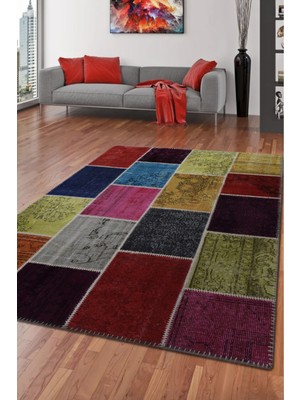 Naar Patchwork 3713 Renkli 160X230 Halı ~ 3.68 M2