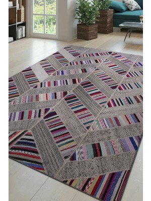 Naar Patchwork 192X260 Renkli El Dokuma Halı ~ 4.99 M2