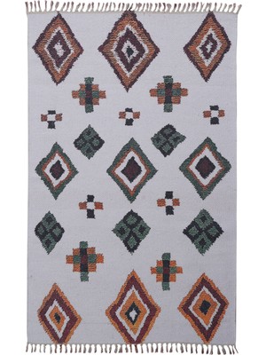 Naar Soho Kilim 10 Beyaz / Renkli 120X180 ~ 2.16 M2