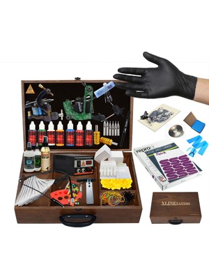 Xlinetattoo XL-779 - 2 Makineli Çantalı Dövme Makinesi Seti Full - Chevy