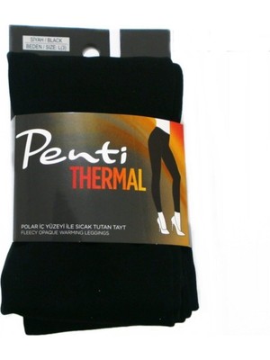 Penti Termal Tayt XL Beden Siyah Renk Polar İç Yüzeyi İle Sıcak Tutan Kadın Tayt