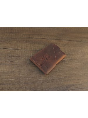 Sumerian Wallet Minimalist Crazy Deri Taba Kartlık(Anahtarlık Hediye)