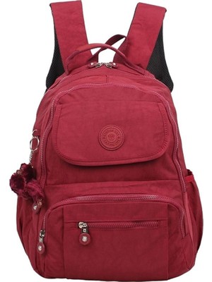 Kenyon Cox 8866 Bordo Unisex Klinkır Kumaş Sırt Çantası 8866