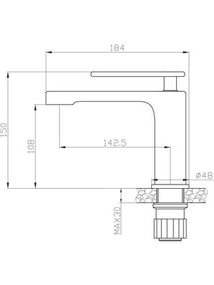 Newarc Lavabo Bataryası Siyah - Parlak Bakır 671525