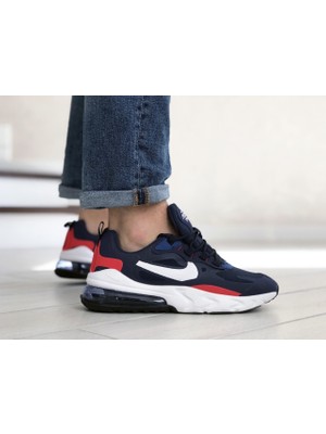 Nike Air Max 270 React Lacivert Kırmızı Erkek Spor Ayakkabı 6174-004