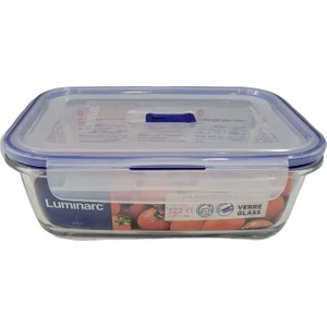 Es Dekor Luminarc Dikdörtgen Mavi Cam Saklama Kabı Pure Box Active 1220cc Ev Mutfak Saklama Düzen