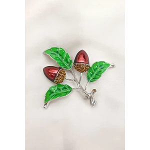 Petek Aksesuar Yılbaşı Taşlı Palamut Iğnelik Broş