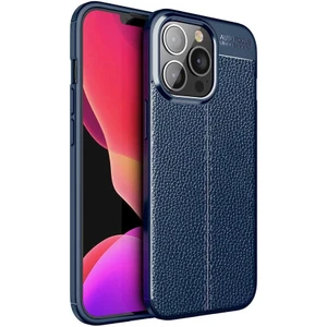 Apple iPhone 13 Pro Kılıf Rugan Armor Deri Görünümlü Niss Silikon Lacivert