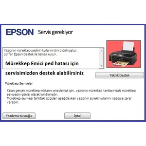 Epson L3250 Pad Hatası Için Reset Key ve Keçesi