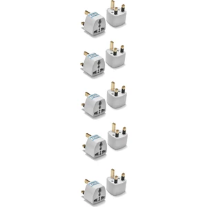 Ata Elektronik 10 Adet - Ingiltere Dubai Katar Kıbrıs Irlanda Galler Iskoçya Güney Afrika Suudi Arabistan Hac Mekke Ümre Için  Elektrik Şarj Priz Piriz Çevirici Dönüştürücüsü  3 Bacaklı