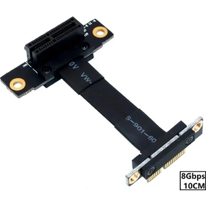 5086 Pcı-E Express 1x Dişi Erkek Riser Yükseltici Uzatma Kablosu 10CM