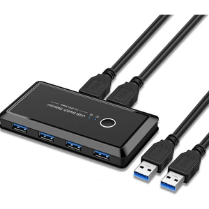 4686 USB 3.0 4 Port Hub 2 Kasa Pc Bilgisayar Kvm Switch Splitter Çoklayıcı