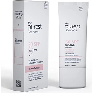 The Purest Solutions Lekeli Ciltler Için Antioksidan Destekli Güneş Kremi, 50+ Spf Uva/uvb Blemish Defense - Antioxidant